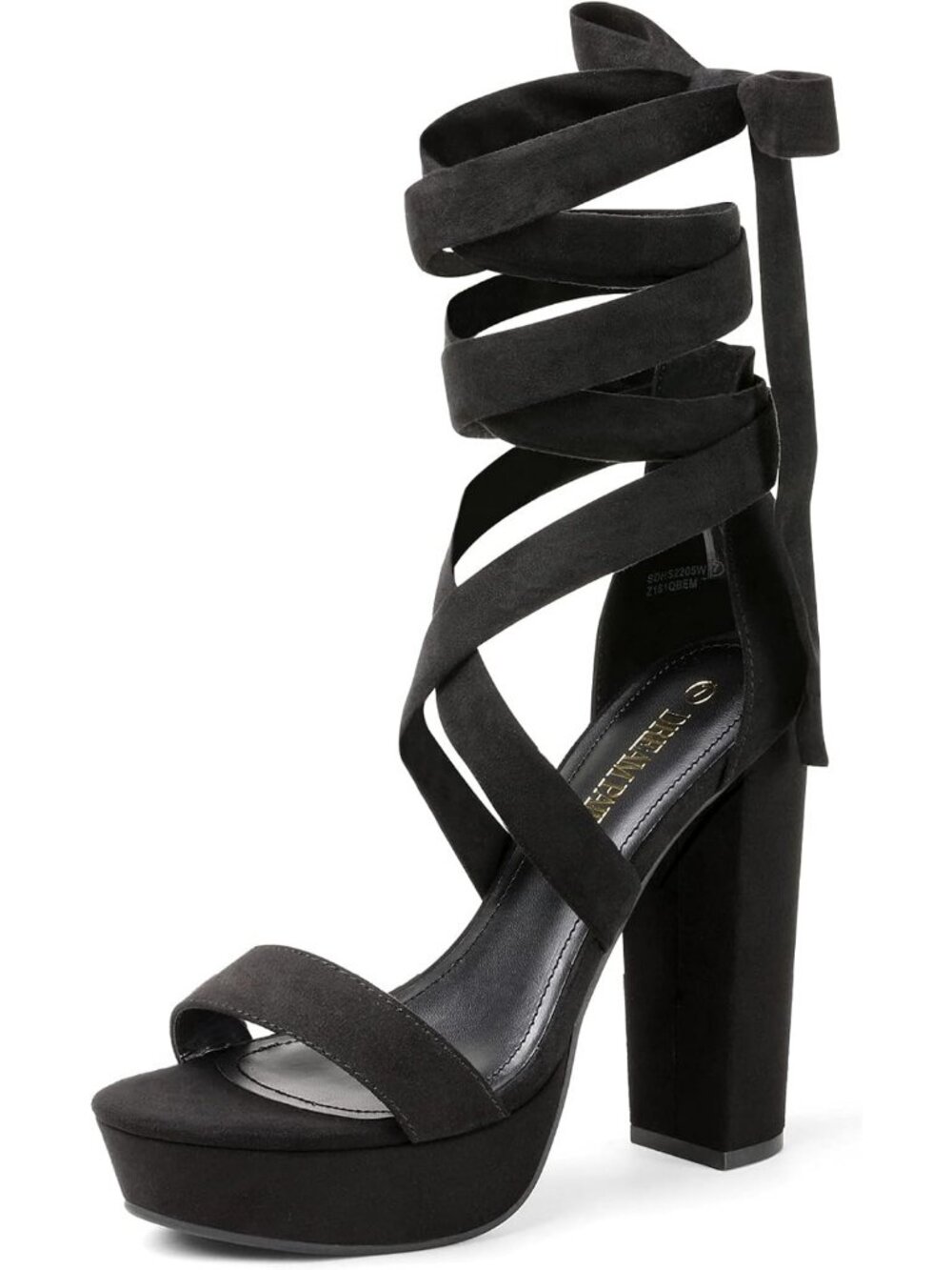 Women's Black Strappy Gladiator Open Toe Heels Dressy Pumps Sexy Heels Sandals